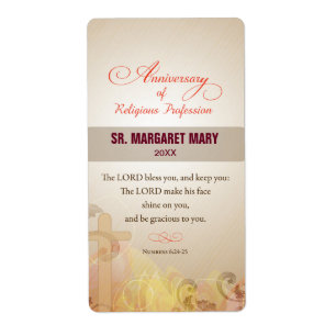 Aangepaste naam en Jaar non, 60e Jubileum Religieu Etiket