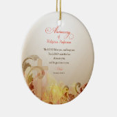 Aangepaste naam en Jaar non, 60e Jubileum Religieu Keramisch Ornament (Rechts)