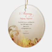 Aangepaste naam en Jaar non, 60e Jubileum Religieu Keramisch Ornament (Links)