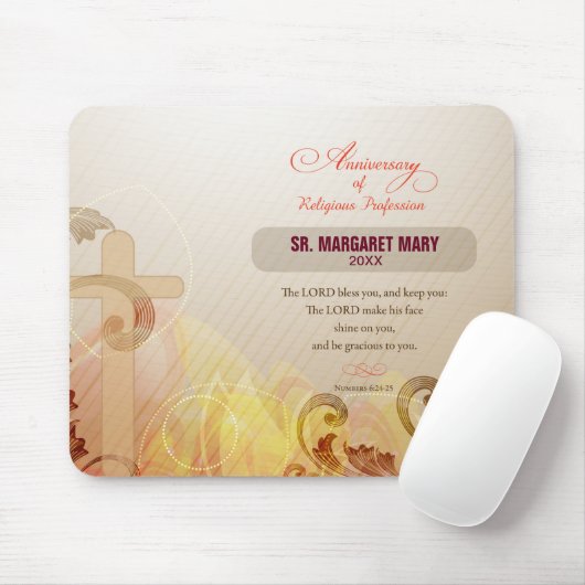 Aangepaste naam en Jaar non, 60e Jubileum Religieu Muismat (Met muis)