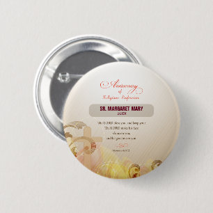 Aangepaste naam en Jaar non, 60e Jubileum Religieu Ronde Button 5,7 Cm