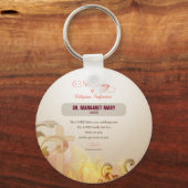 Aangepaste naam en Jaar non, 60e Jubileum Religieu Sleutelhanger (Voorkant)