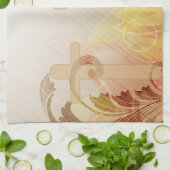 Aangepaste naam en Jaar non, 60e Jubileum Religieu Theedoek (Gevouwen)