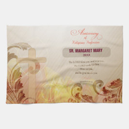 Aangepaste naam en Jaar non, 60e Jubileum Religieu Theedoek