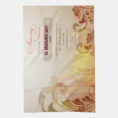 Aangepaste naam en Jaar non, 60e Jubileum Religieu Theedoek (Verticaal)