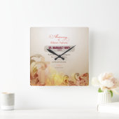 Aangepaste naam en Jaar non, 60e Jubileum Religieu Vierkante Klok (Huis)