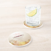 Aangepaste naam en Jaar non, 60e Jubileum Religieu Zandsteen Onderzetter (Zijkant)