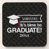 Aangepaste naam en jaarcode Afstuderen Bier Onderzetter (Voorkant)