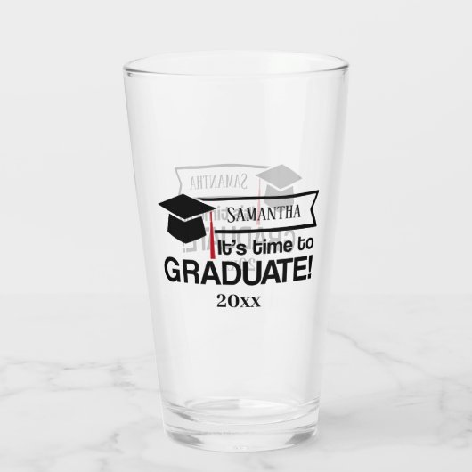 Aangepaste naam en jaarcode Afstuderen Glas (Achterkant)