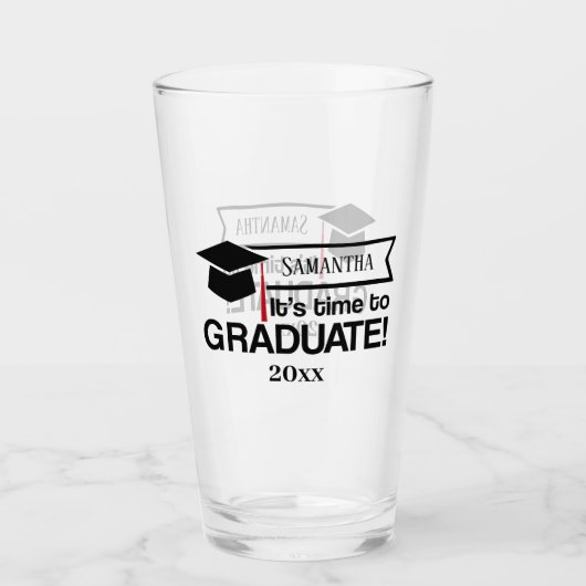 Aangepaste naam en jaarcode Afstuderen Glas (Voorkant)