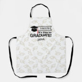 Aangepaste naam en jaarcode Afstuderen Schort (Voorkant)