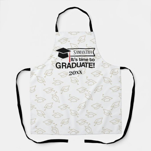 Aangepaste naam en jaarcode Afstuderen Schort (Voorkant)