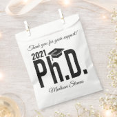 Aangepaste naam en jaardoctoraat bedankzakje (Geknipt)