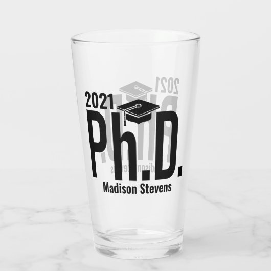 Aangepaste naam en jaardoctoraat glas (Achterkant)