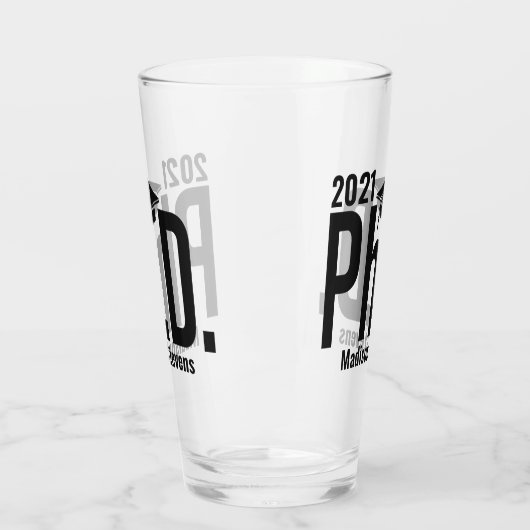 Aangepaste naam en jaardoctoraat glas (Links)