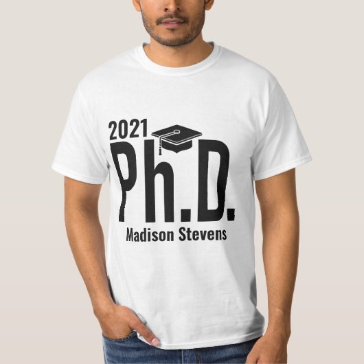 Aangepaste naam en jaardoctoraat shirts (Voorkant)