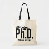 Aangepaste naam en jaardoctoraat tote bag (Voorkant)