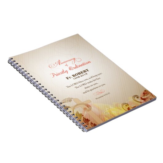 Aangepaste naam en jaarnaam, 60e priesterbestellin notitieboek (Rechterzijde)