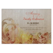 Aangepaste naam en jaarnaam, 60e priesterbestellin snijplank (Voorkant)