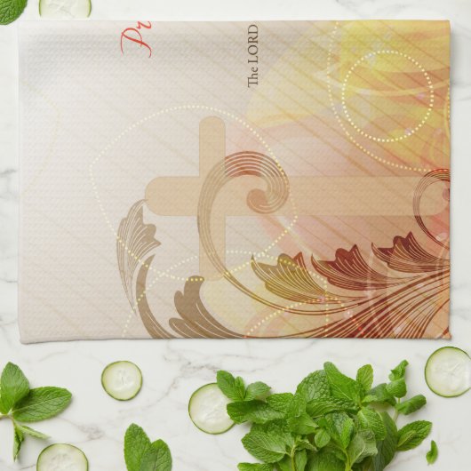 Aangepaste naam en jaarnaam, 60e priesterbestellin theedoek (Gevouwen)