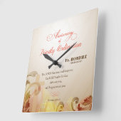 Aangepaste naam en jaarnaam, 60e priesterbestellin vierkante klok (Hoek)