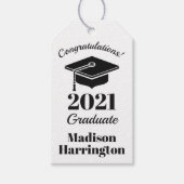 Aangepaste naam en jaartal Afstuderen Cadeaulabel (Voorkant)