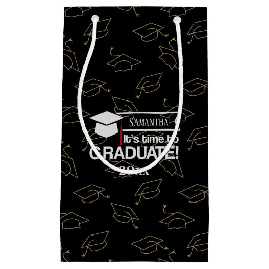 Aangepaste naam en jaartal kleine cadeautas voor A (Voorkant)