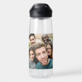 Aangepaste naam en je 2 foto's waterfles (Achterkant)