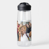 Aangepaste naam en je 2 foto's waterfles (Voorkant)