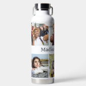 Aangepaste naam en je 6 foto's waterfles (Voorkant)