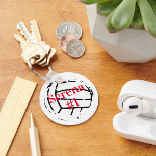 Aangepaste naam en Jersey Volleybal Sleutelhanger