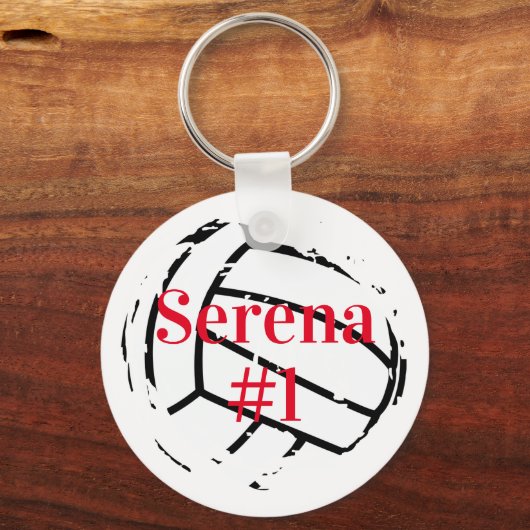 Aangepaste naam en Jersey Volleybal Sleutelhanger (Voorkant)