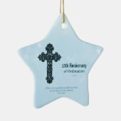 Aangepaste naam en Jubileum jaarabonnement, hoogst Keramisch Ornament (Rechts)