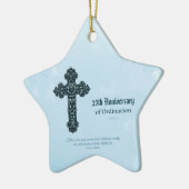 Aangepaste naam en Jubileum jaarabonnement, hoogst Keramisch Ornament (Links)