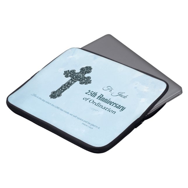 Aangepaste naam en Jubileum jaarabonnement, hoogst Laptop Sleeve (Voorkant top)