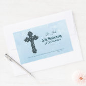 Aangepaste naam en Jubileum jaarabonnement, hoogst Rechthoekige Sticker (Envelop)