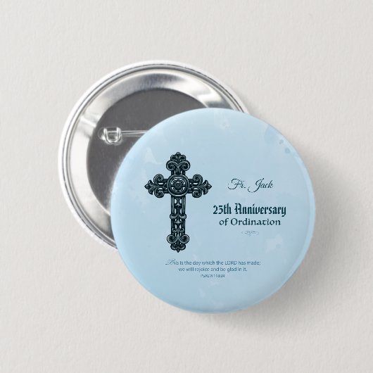 Aangepaste naam en Jubileum jaarabonnement, hoogst Ronde Button 5,7 Cm (Voorkant /achterkant)