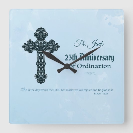 Aangepaste naam en Jubileum jaarabonnement, hoogst Vierkante Klok (Voorkant)