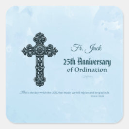 Aangepaste naam en Jubileum jaarabonnement, hoogst Vierkante Sticker