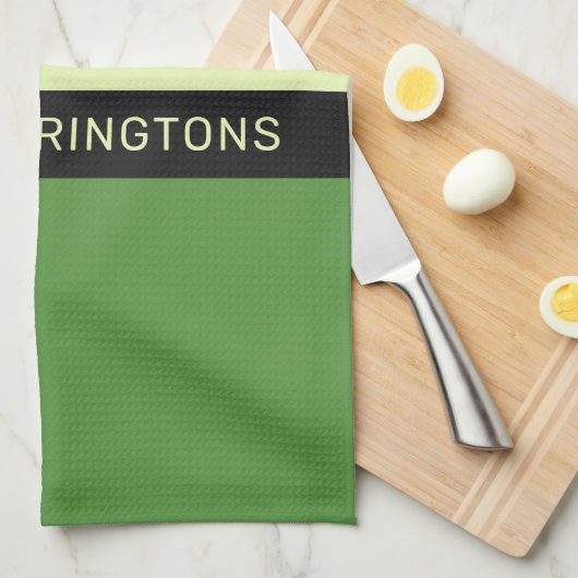 Aangepaste naam en keukenhanddoek voor monogram (Quarter Fold)