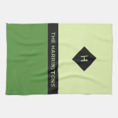 Aangepaste naam en keukenhanddoek voor monogram (Horizontaal)