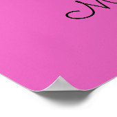 Aangepaste naam en kleur Ballerina-poster Poster (Hoek)