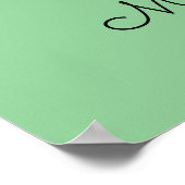 Aangepaste naam en kleur Ballerina-poster Poster (Hoek)