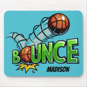 Aangepaste naam en kleur Basketball mousepad Muismat