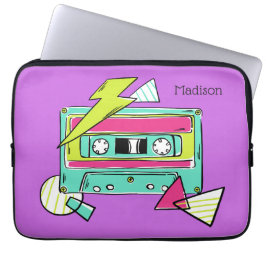 Aangepaste naam en kleur Casette-laptophoezen Laptop Sleeve