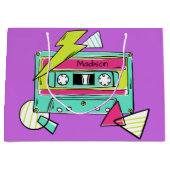 Aangepaste naam en kleur Casette Tape gift Groot Cadeauzakje (Voorkant)