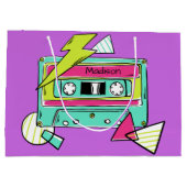 Aangepaste naam en kleur Casette Tape gift Groot Cadeauzakje (Achterkant)