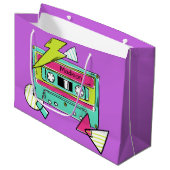Aangepaste naam en kleur Casette Tape gift Groot Cadeauzakje (Voorkant Gekanteld)