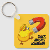 Aangepaste naam en kleur chick Magnet Sleutelhanger (Voorkant)