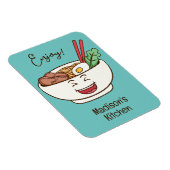 Aangepaste naam en kleur Cute Kawaii Noedels Magneet (Rechterzijde)